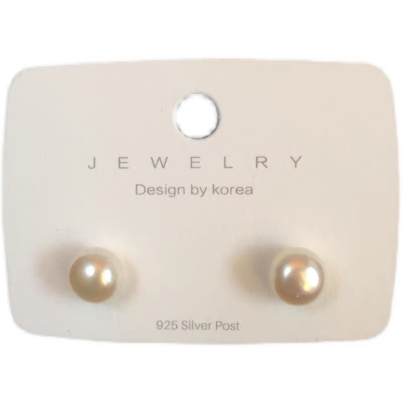 Anting Tusuk Simple Mutiara Putih Klasik Elegant