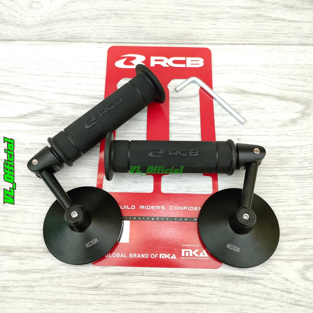 SEPAKET RCB Spion Jalu Bulat Plus Handgrip RCB RACING BOY HG55 Original Universal Motor scoopy nmax aerox fazzio genio mio beat vario 150 new