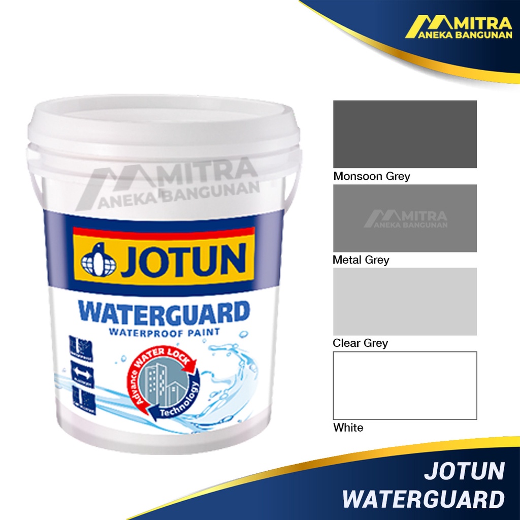 Jual Jotun Waterguard 1 Kg Cat Tembok Waterproof Cat Anti Bocor Abu Putih Shopee Indonesia 4277