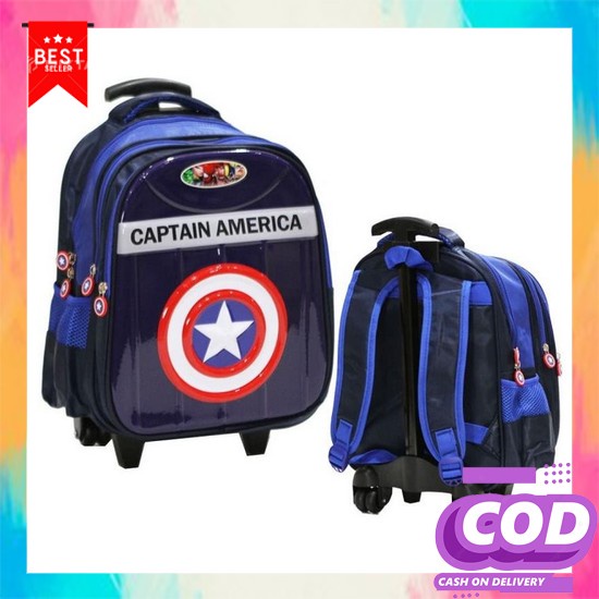 Cod Tas Troli Anak Sd Tas Roda Anak Tk Tas Ransel Troli Untuk Kado Kar Tas Anak Cowo Trolley Sekolah