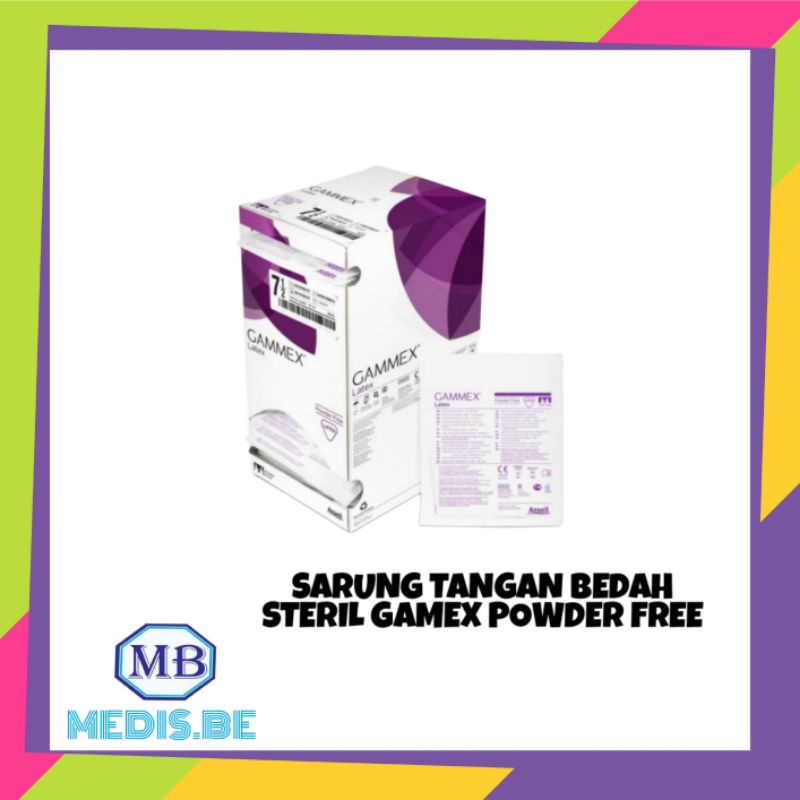 SARUNG TANGAN BEDAH STERIL GAMMEX POWDER FREE 1 PASANG