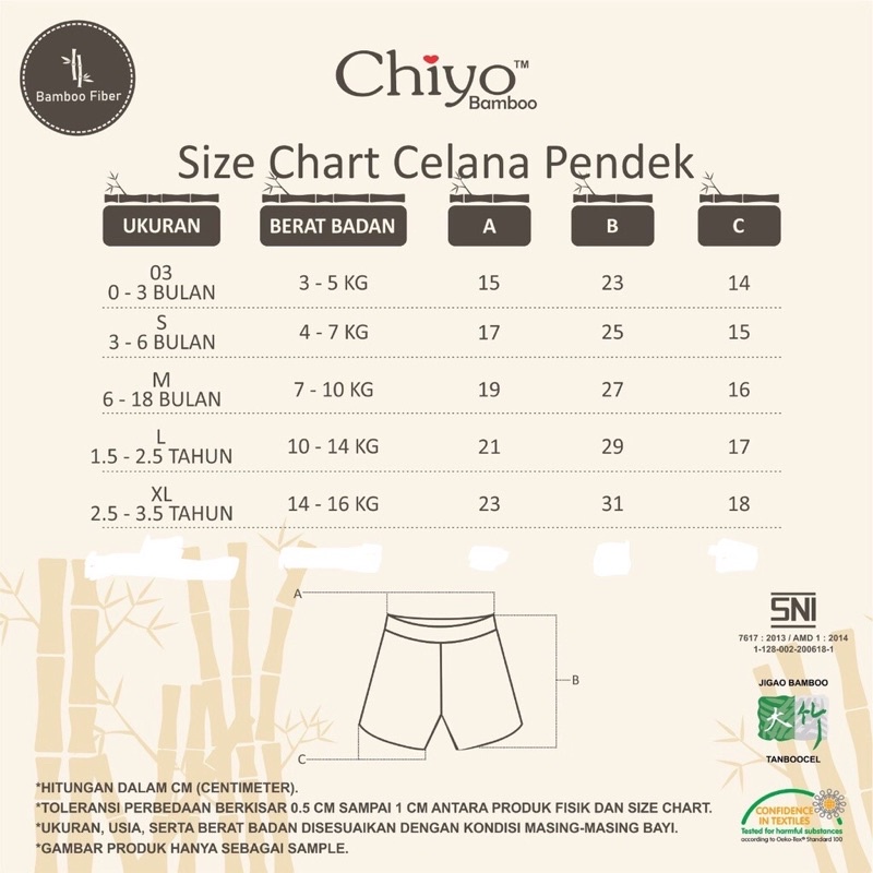 [4kg-18kg] Chiyo Stelan Pendek S/M/L Peter Rabbit BAMBOO