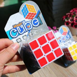 U0065 Magic Cube 3x3 Mainan Rubik Whitebase Packing Kertas Mika