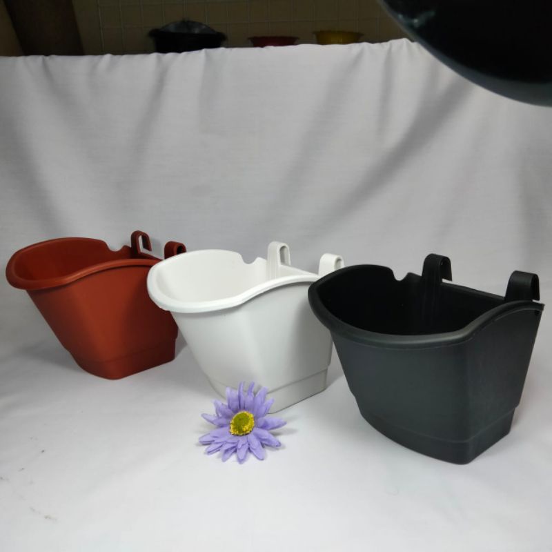 POT CANTEL KOTAK  S : pot bunga cantol ram mirip argo kecil pot vertical garden pot cantel kawat besi bagus murah premium