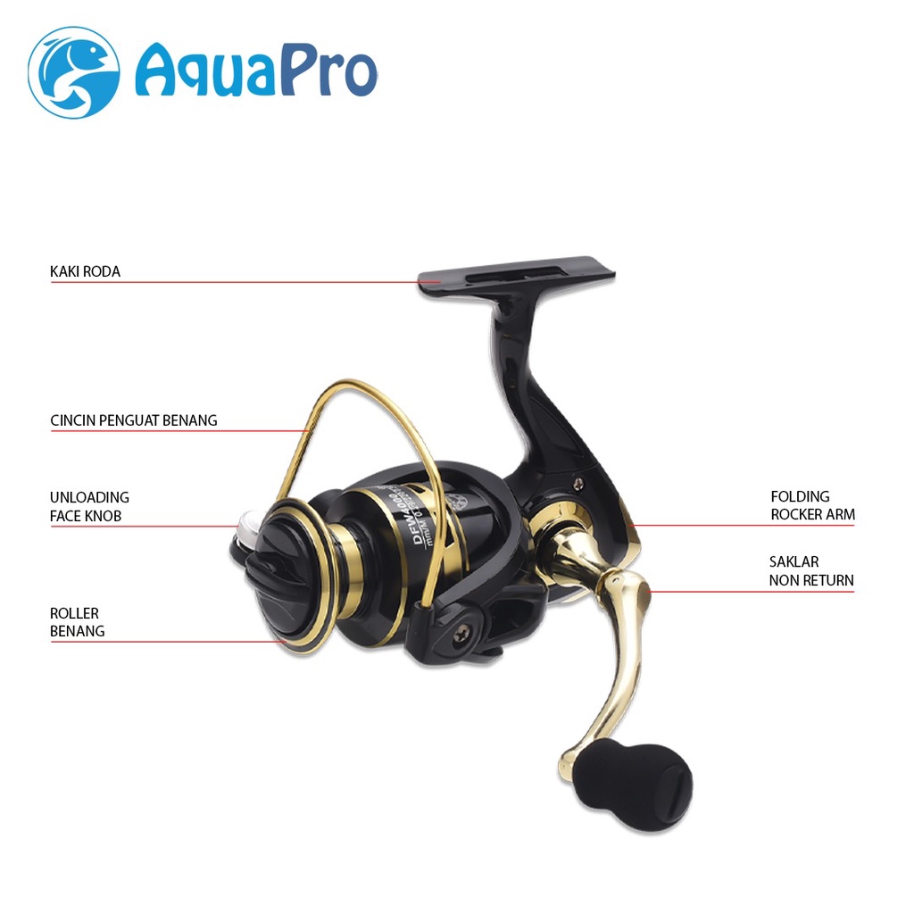 AquaPro DFW6000 Reel Pancing 10KG Max Drag 5.2:1 Gulungan Reel Pancing Murah Kuat Power Reel Pancing Laut Tarikan Pancing Metal Gulungan Pancing Ikan Logam Metal CNC Gulungan Senar Pancing Reel Pancing Super Kuat