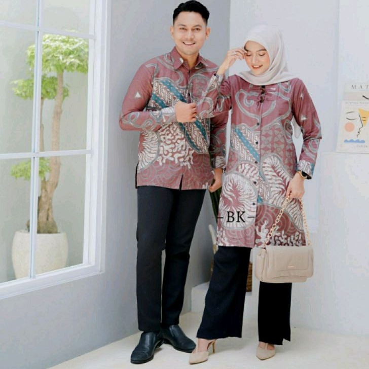 Batik Couple / Batik Couple Modern / Baju Batik Couple Pasangan / Baju Batik Couple / Tunik Batik Modern