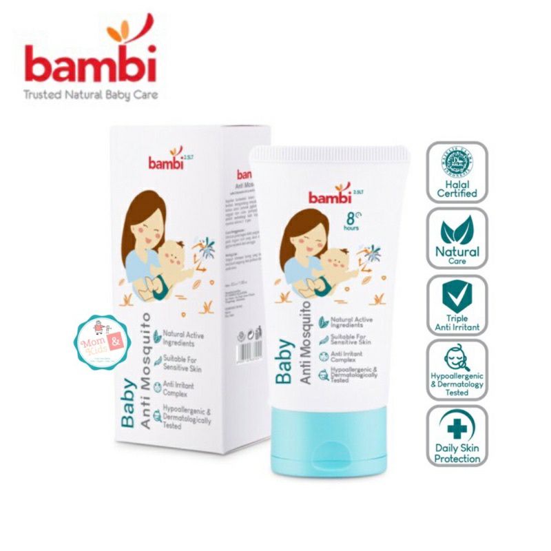 Bamby Baby Anti Mosquito Lotion 50ml | Krim Bayi Anti Nyamuk