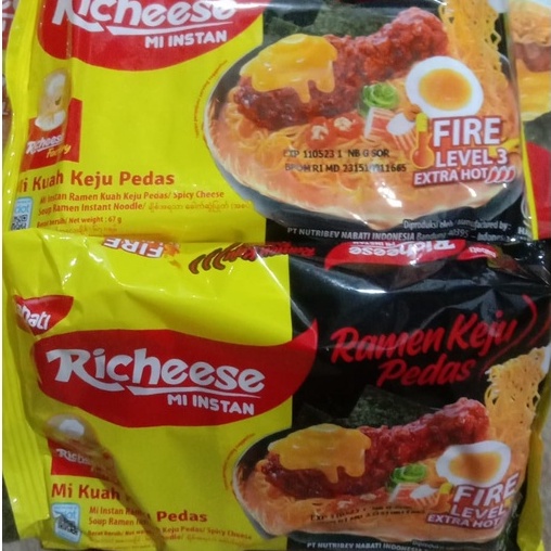 

Nabati Richeese Mi Instan Ramen Keju Pedas Level 3