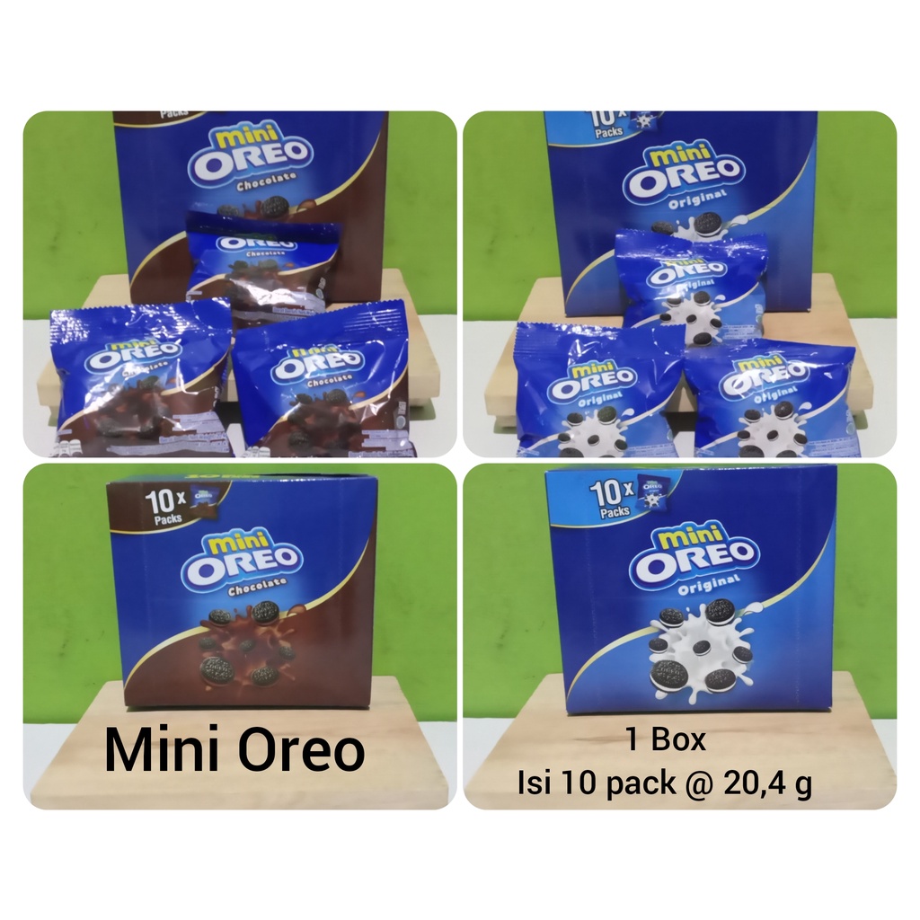 

Mini Oreo ( Cokelat & Original ) box - 10 pack x 20,4 g