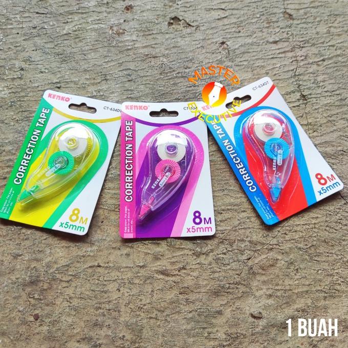 

Kenko Correction Tape 8Mx5mm Tip-Ex Kering Kertas CT-634N