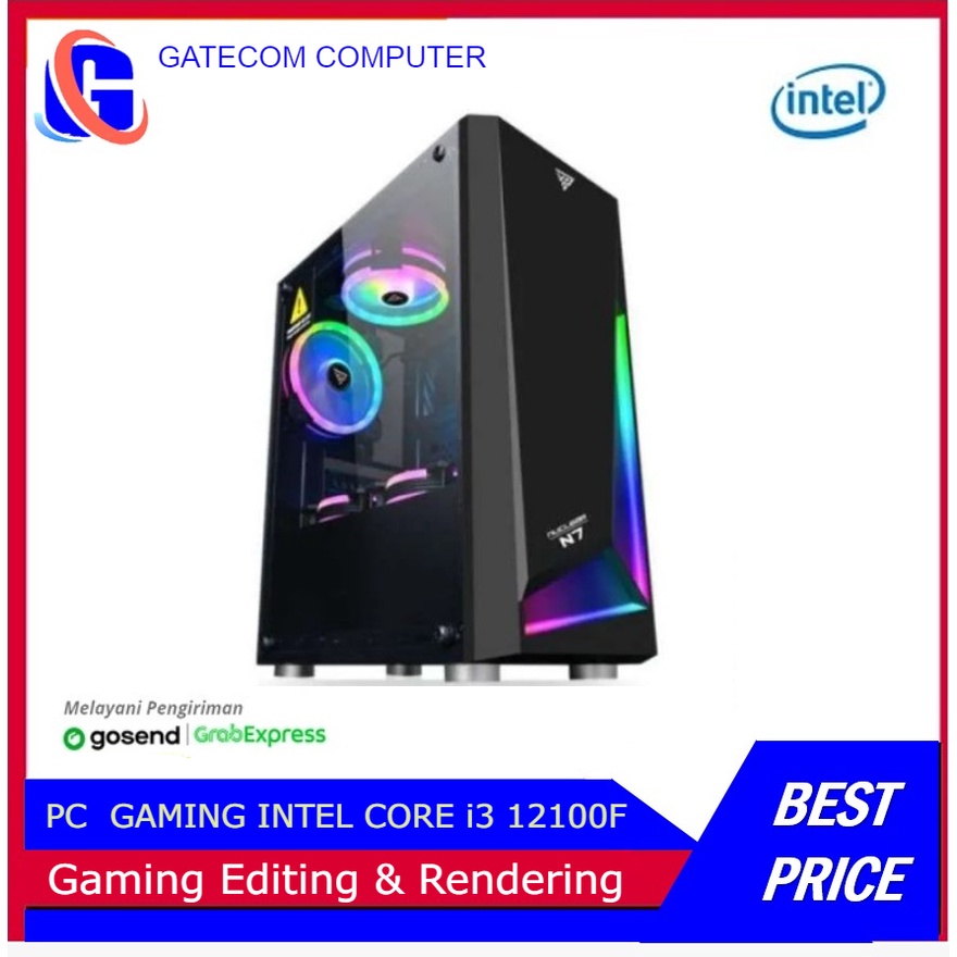 PC RAKITAN GAMING INTEL CORE i3 12100F ( GTX 1650 4GB DDR5 ) Siap Gaming Editing &amp; Rendering