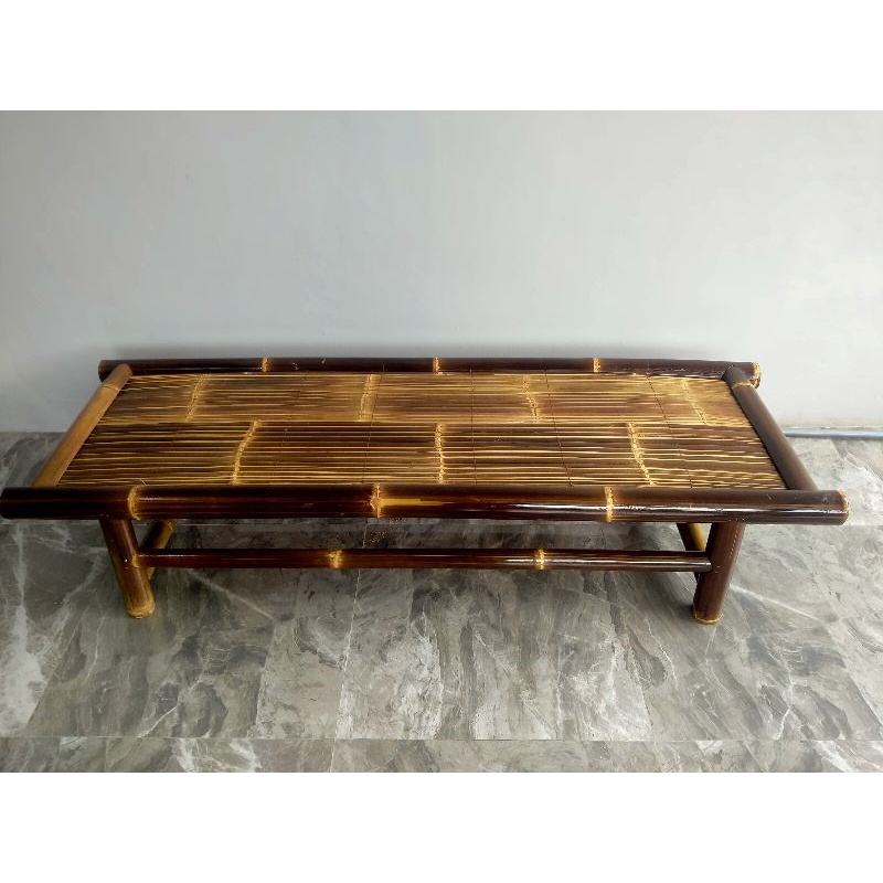 Meja bambu hitam/175×60cm/Meja lesehan/meja bambu hitam/bale bambu murah