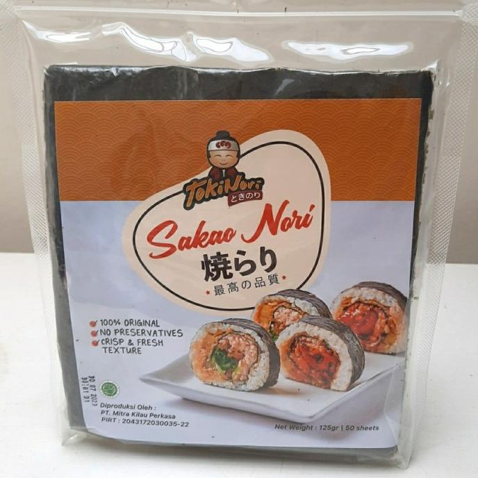 Jual BAYAR DITEMPAT SAKAO NORI SUSHI NORI 50 LEMBAR HALAL MUI SEAWEED