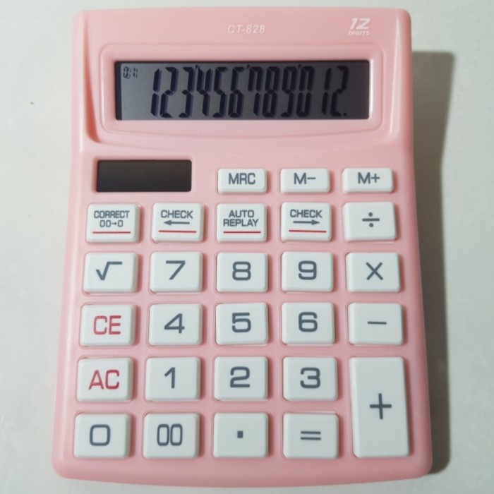 

KALKULATOR CHECK & CORRECT CT-828 12 Digit - Calculator Warna CT828