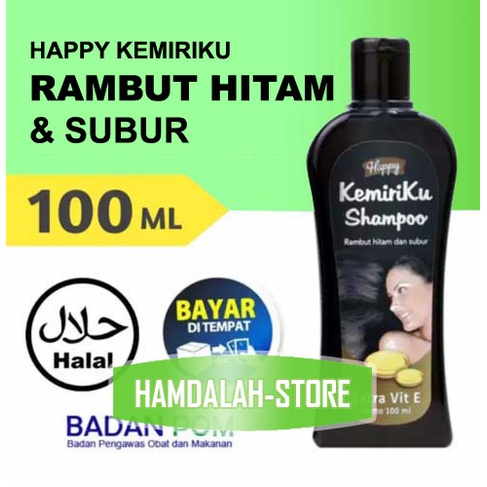 Shampo Kemiri Happy Kemiriku Shampoo Kemiri 100 ml - Bantu Atasi Uban | Sampo Kemiri | Sampo Kemirik