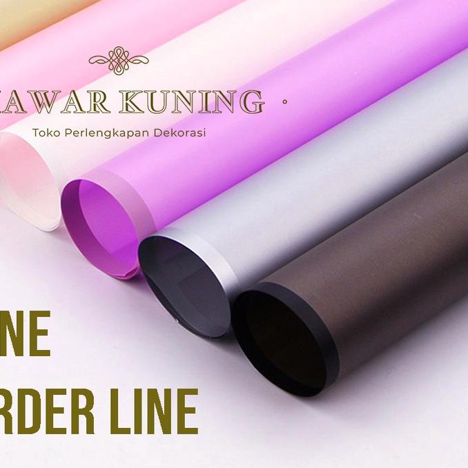 

[ 1 Warna - 20 Lembar ] Color Border Line Flower Wrap / Kertas Bunga Garis Warna - YWF