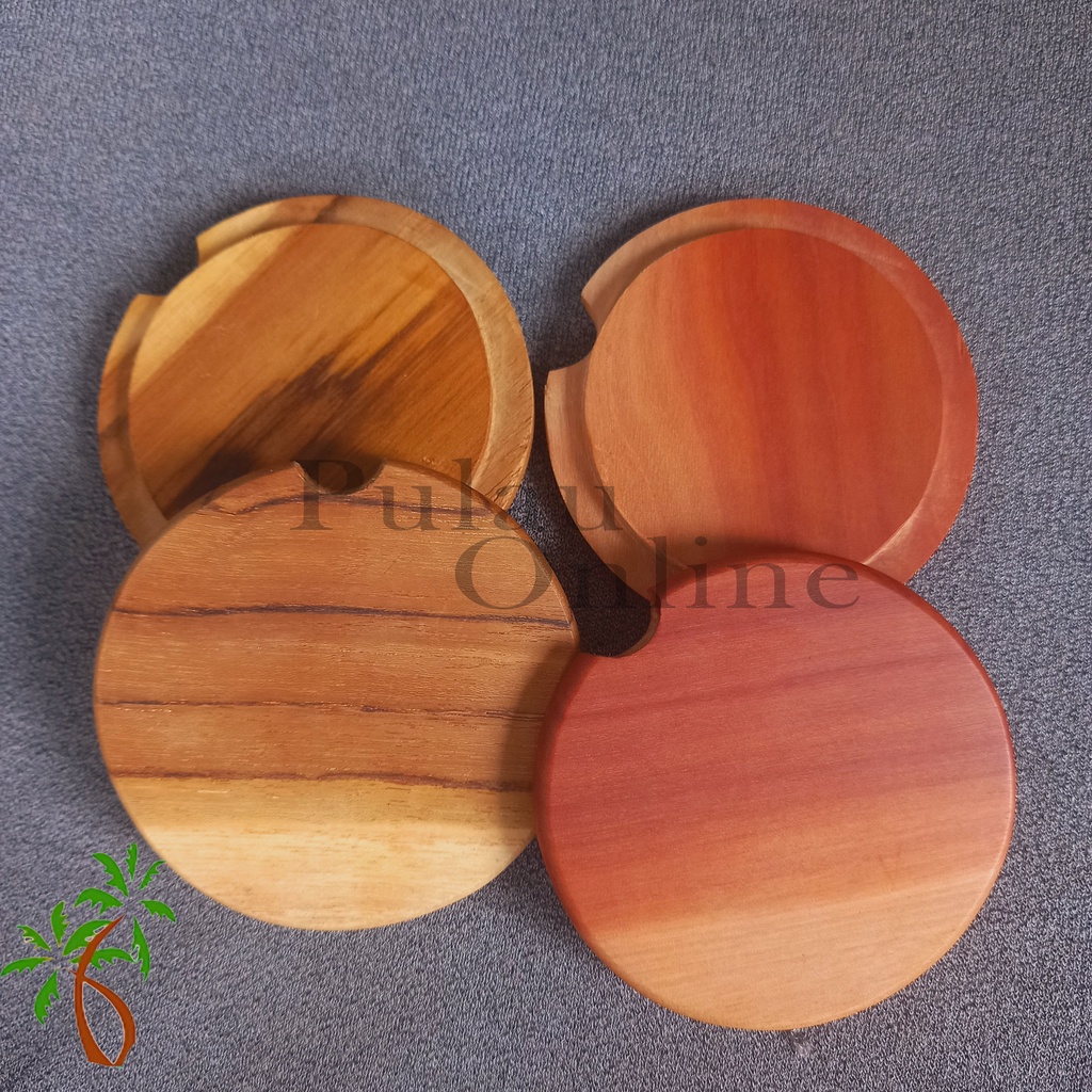 Tutup Gelas Kayu - Wooden Cup Lid Kayu