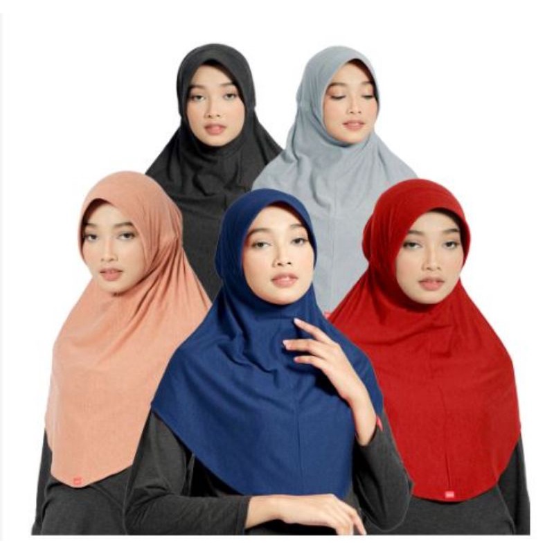 Dauky Hijab Bergo Jilbab Instant Hijab Basic Polos Kaos Rara Riri Premium