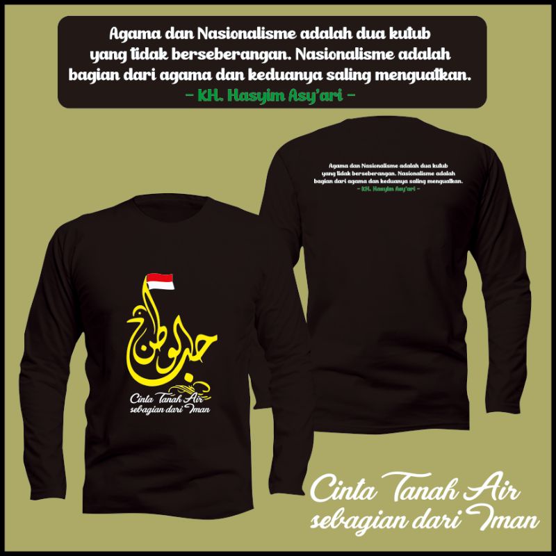 Kaos Cinta Tanah Air Indonesia lengan panjang