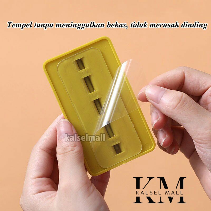 Gantungan Hook Tempel Serbaguna Alat Gantung Pengait Kaitan Kunci Masker Kalung Spatula Alat Dapur Kamar Mandi Free Double Tape Hanger Kapstok Baju Celana Pakaian Cabang 4 Multifungsi Dinding Tembok Lemari Art8