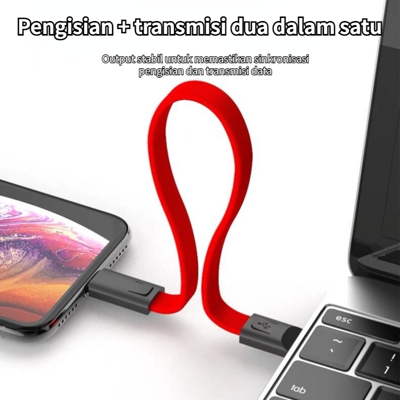 Kabel Data Android Gantungan Kunci, Gantungan Kunci Portable kabel untuk semua Android Fast Charging Gantungan Kunci Pengisi Daya, Kabel Pengisi Daya Portable 20Cm, USB Mikro Tipe-c untuk iPhone Android