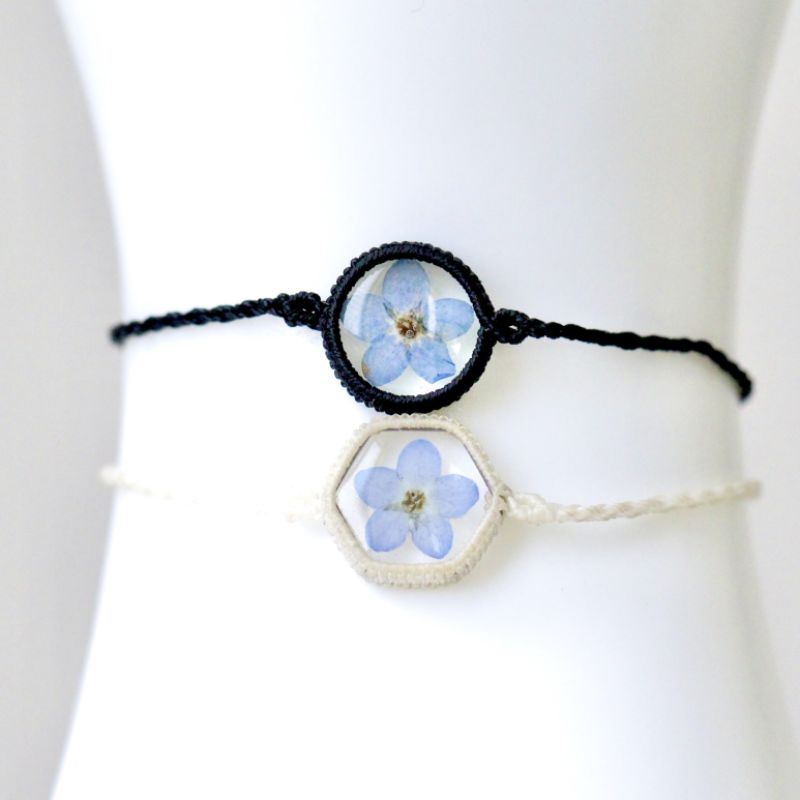 FORGET ME NOT - Macrame Series - Bracelet - Black & White