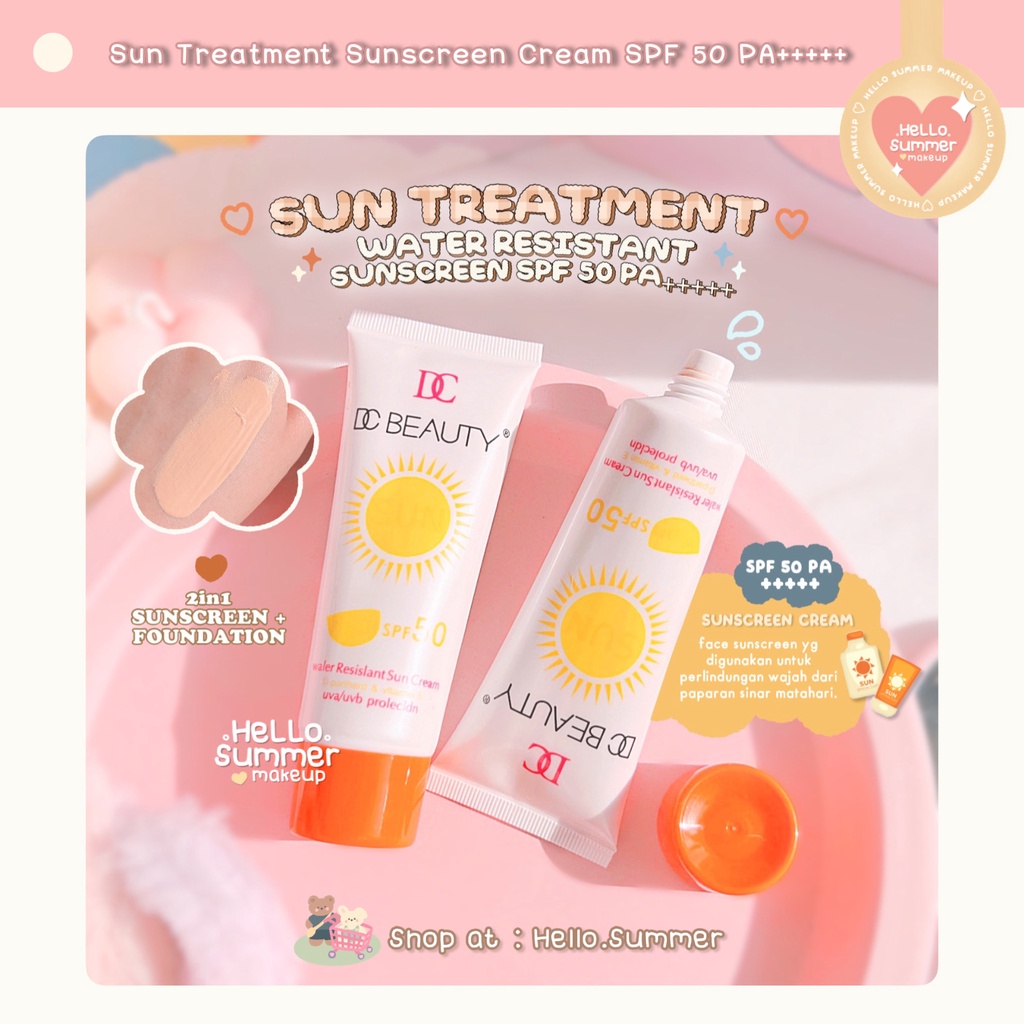 𝐒𝐔𝐍𝐒𝐂𝐑𝐄𝐄𝐍 - Beauty Sunscreen Sun Treatment Tabir Surya Lotion SPF 50 PA++ Water Ressisntant 50ml No Whitecast