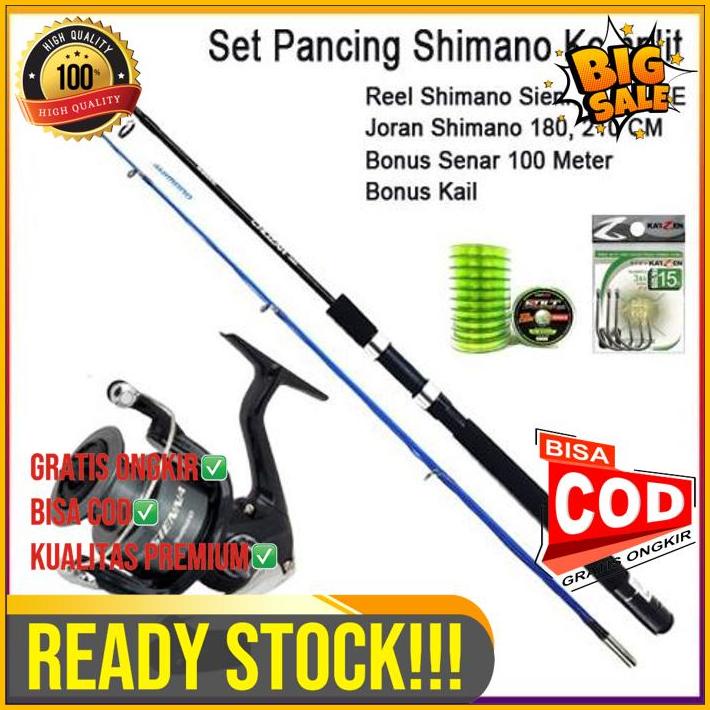 Promo Set Pancing Shimano Sienna 4000 Joran Shimano Original