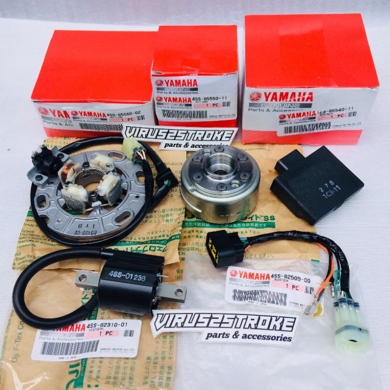 Pengapian Full Set Racing Yamaha YZ125 YZ 125 Koil CDI Magnet Spul Soket Original YGP 4SS 1C3
