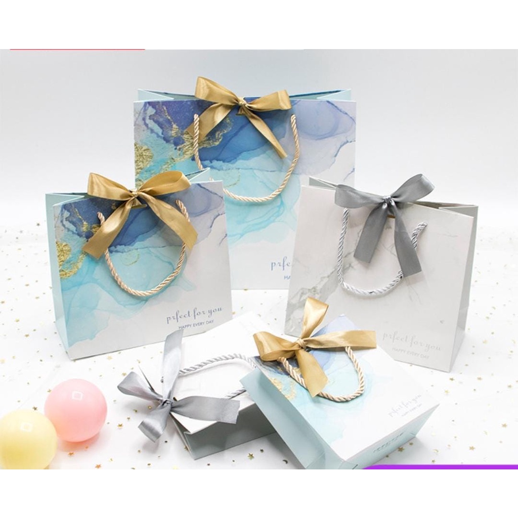 

PAPERBAG FELICIA BLUE OCEAN/MARBLE CLASSIC | SOUVENIR | TAS KADO | PAPERBAG / PB48