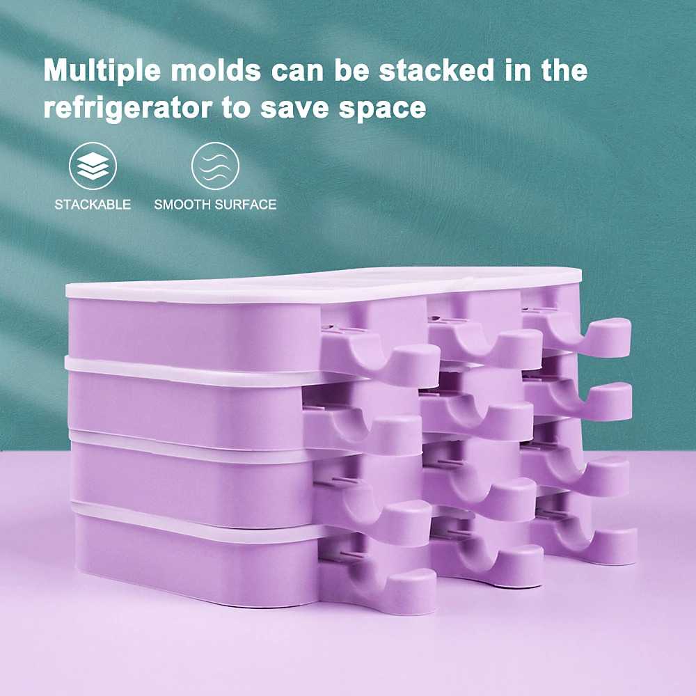 [BISA COD] JLNONLNJKT SJ Cetakan Es Krim 3 Hole Silicone Mold Dessert 50 Popsicle - JSC8004