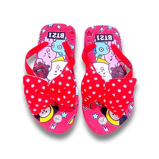 Sandal Wedges Anak Perempuan Motif BT21 PITA Terbaru Lucu