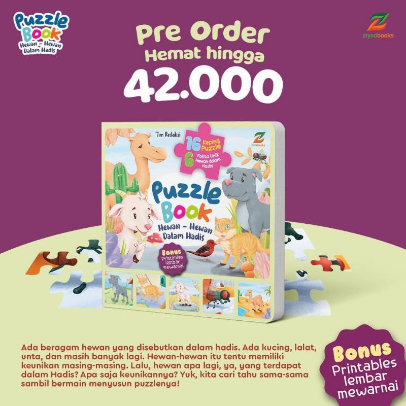 Puzzle Book Hewan Dalam Hadist Ziyad Book