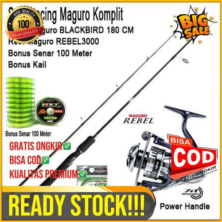 Set Pancing Power Handle Maguro Dan Joran Maguro 180Cm Original