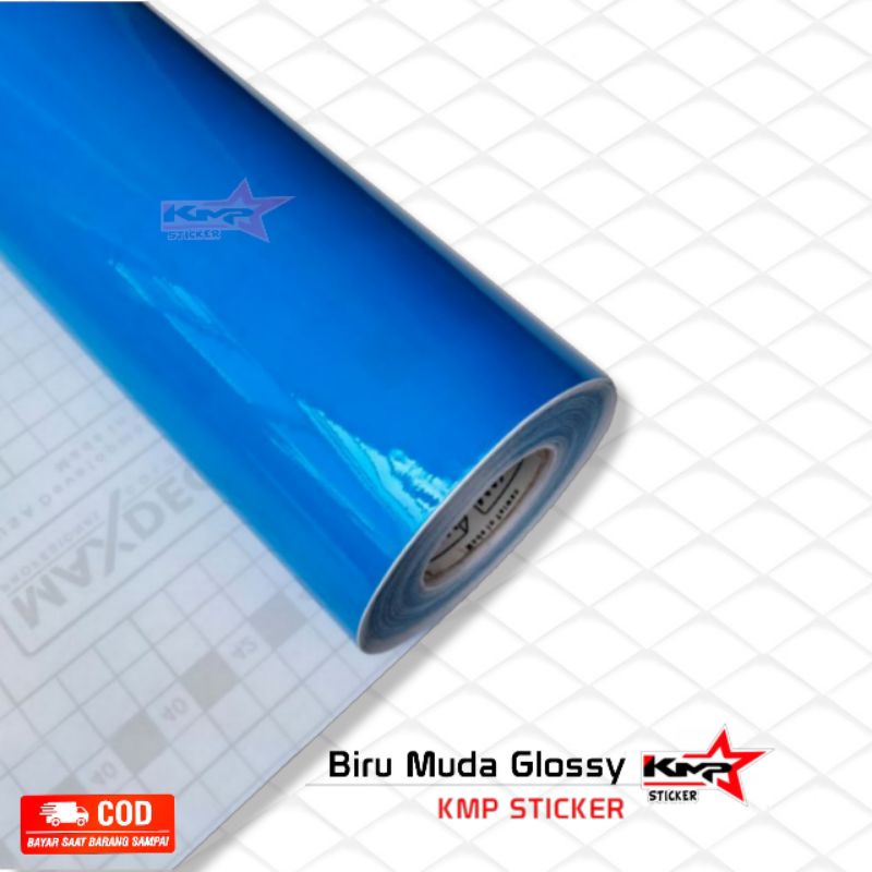 Scotlite Biru Muda Glossy / Mengkilap.         Background Aquarium
