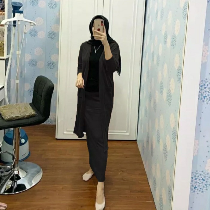 SET CARDIGAN RAJUT PREMIUM / SETELAN CARDIGAN WANITA / LONG CARDY SET / ROK RAJUT / LONG OUTER / FAS