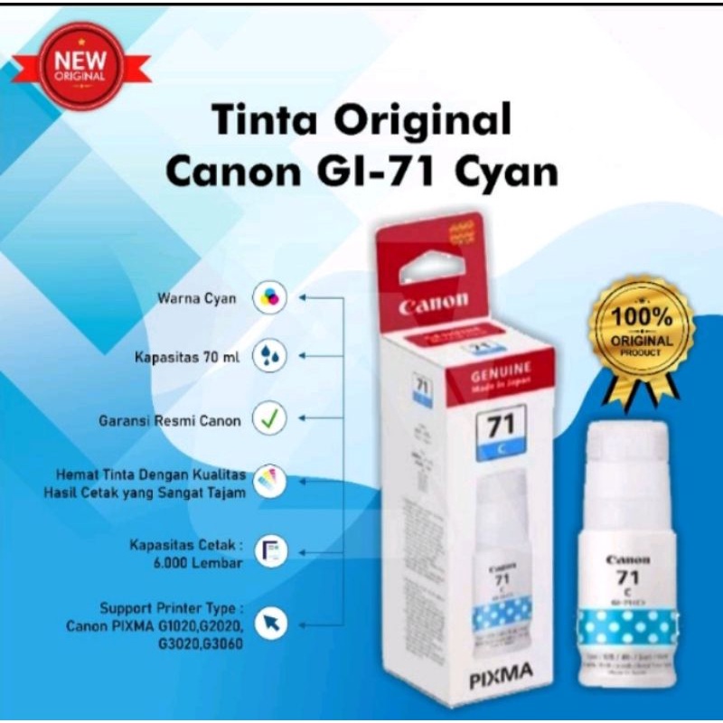 Tinta Canon GI-71 GI71 GI 71 G1020 G2020 G3020 G3060