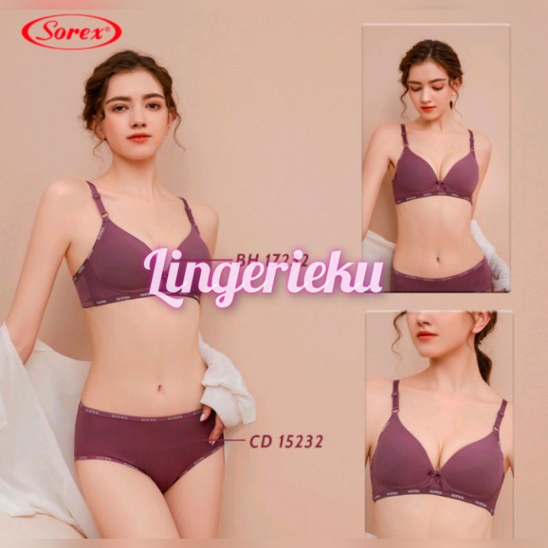 Sorex 17232 BH Bra Wanita Busa Tipis Tanpa Kawat Kait 2 Setara Cup B Asli dan Murah