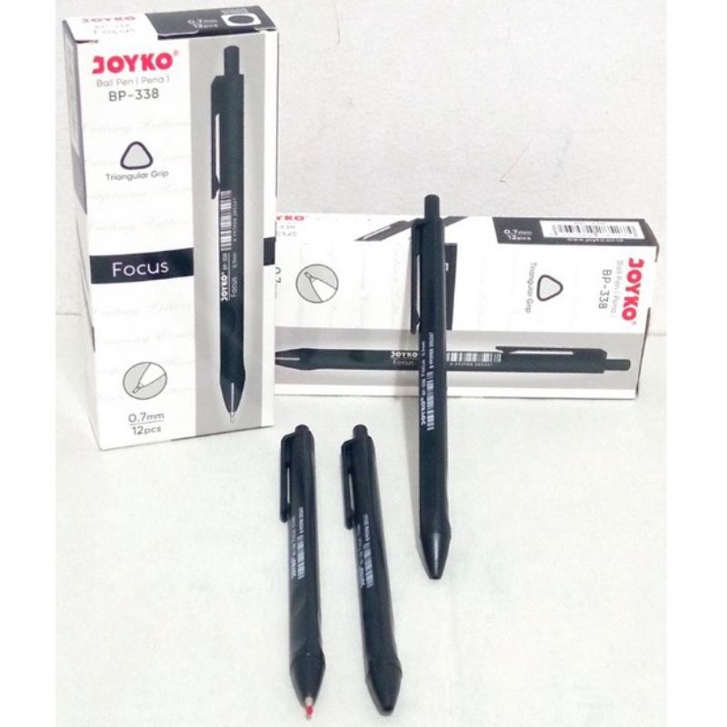 

Bolpen Pulpen Bolpoin Cetek Joyko Vokus BP-338 BP 338 / Bulpen Pena 0.7 mm Hitam Murah