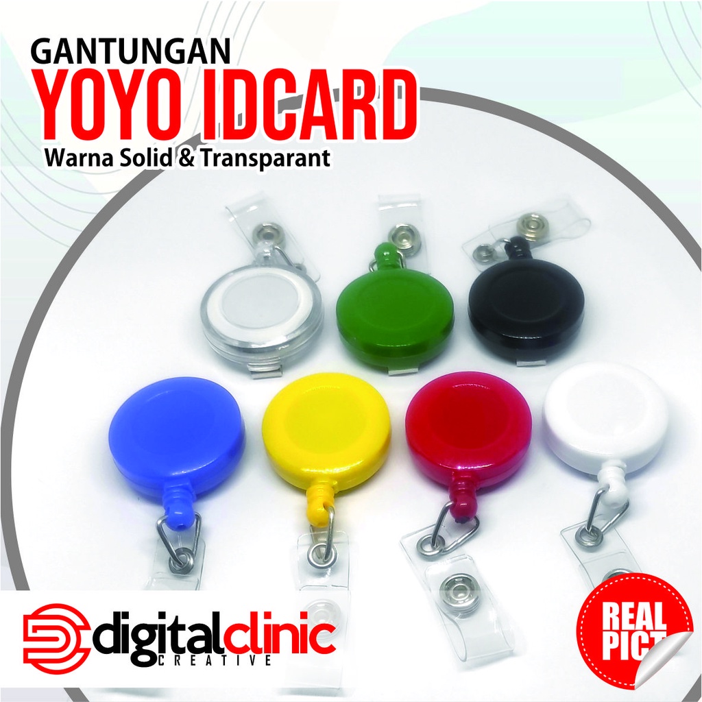 

YOYO ID CARD WARNA SOLID / HOLDER / GANTUNGAN TEMPAT ID CARD