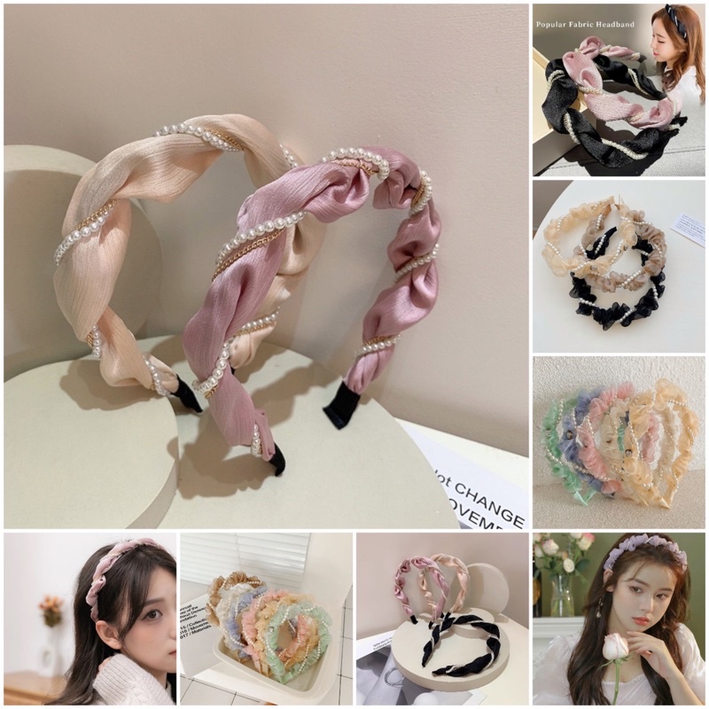 Bando-108/Bendo FASHION/Premium Bandana Simpul Twist Elastis Ala Korea Untuk Wanita