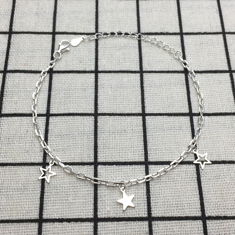 Gelang Kaki Rantai Salib Bahan Sterling Silver S925 100% Ukuran 1.5MM Untuk Hadiah