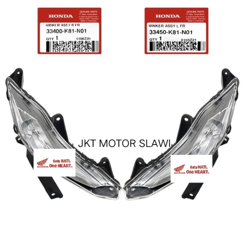33400-K81-N01(kanan), 33450-K81-N01(kiri)  sein assy beat street esp beat eco esp all new beat 2017-2019 ori honda ahm asli honda