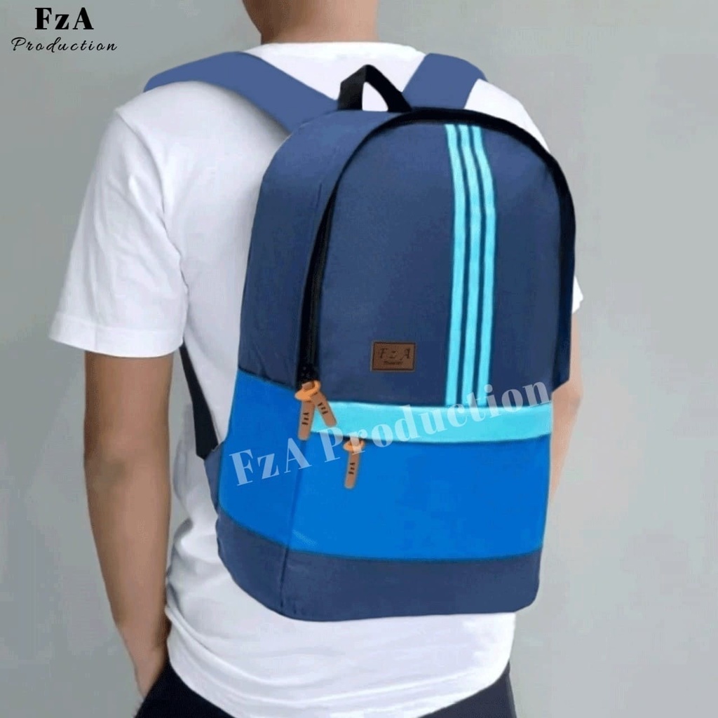 Tas Ransel Punggung Distro Casual Pria Wanita / Tas Ransel Laptop Original - FzA Gratis Dompet BUY 1 GET 1