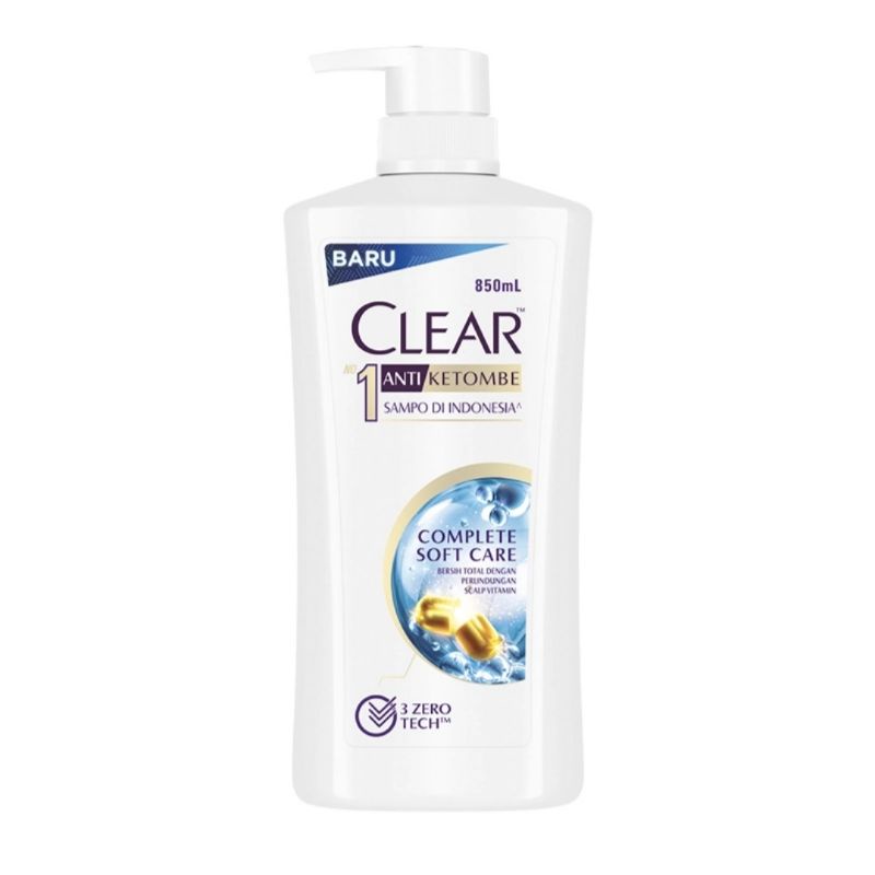 CLEAR Shampoo Anti Ketombe Complete Soft Care 850ml