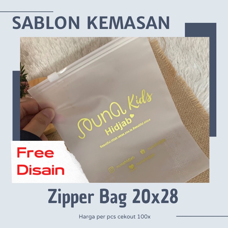 

Sablon Plastik Zipper 20x28 Costum Sablon Free Desain Harga Per 1 Pcs Minimal Order 100 Pcs