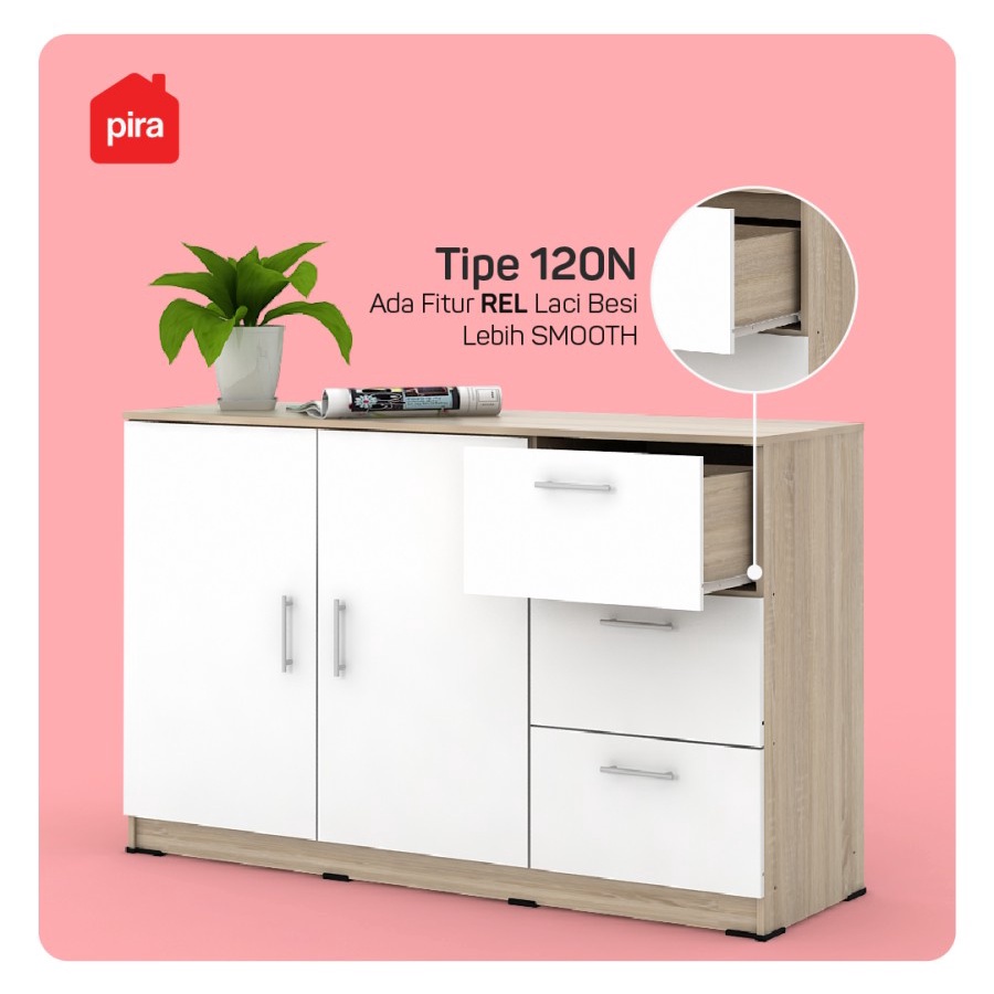 [mebelmurahsby] LEMARI / SIDEBOARD METROPOLIS PIRA ALBA SB