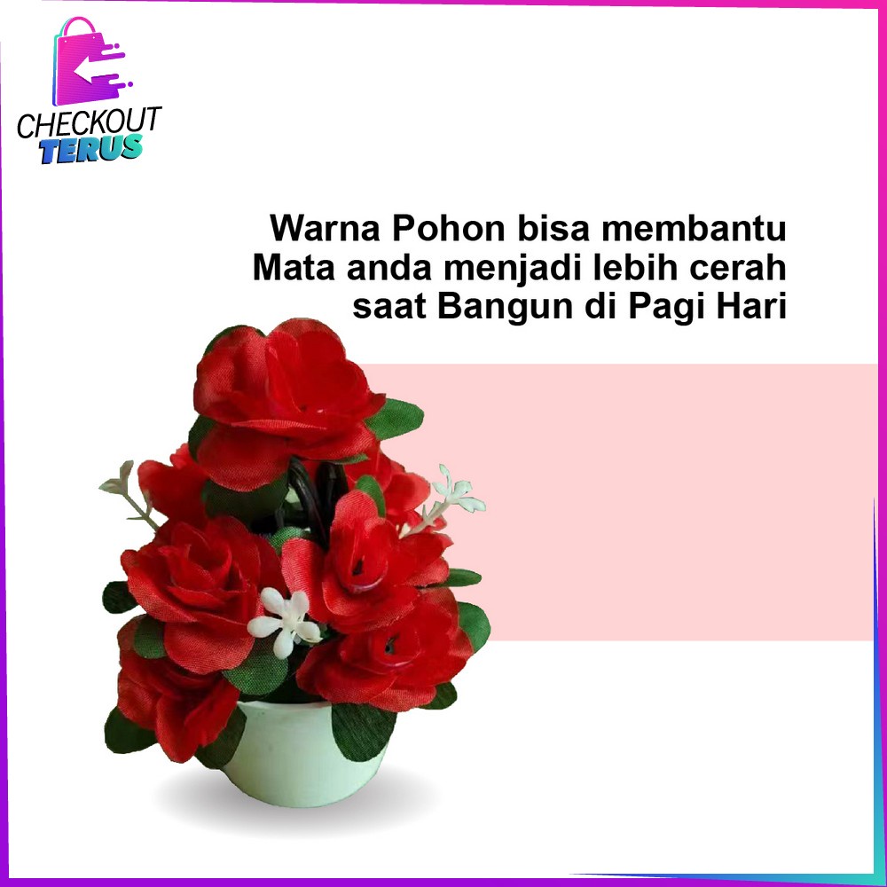 CT C677 C681 Tanaman Plastik Pot Bunga Hias Dekorasi Rumah Ornamen Bunga Peony Tanaman Hias Serbaguna