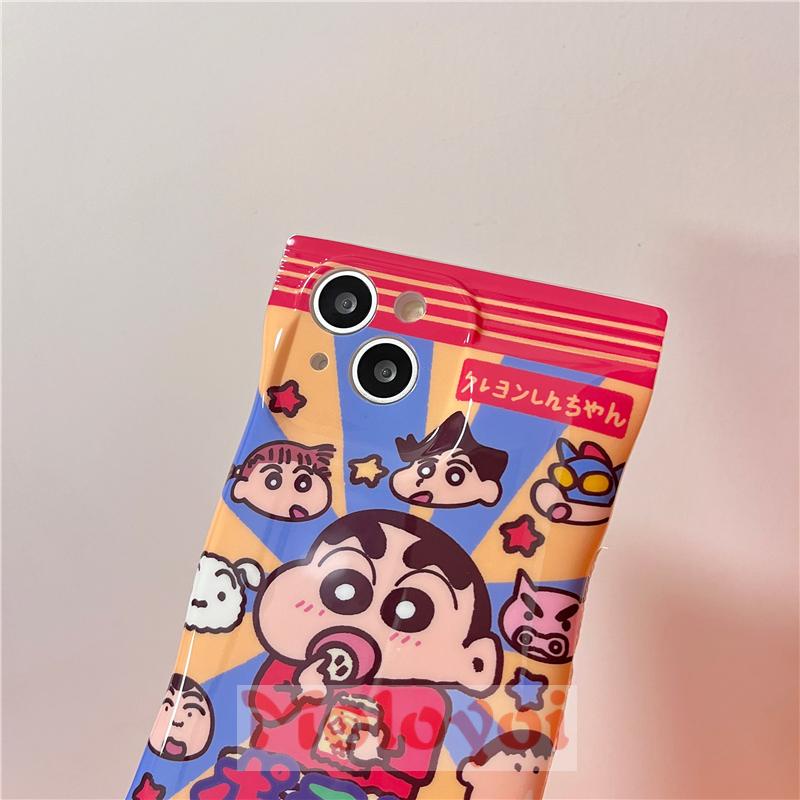 Soft Case TPU Desain Kartun Crayon Shinchan Untuk iPhone 11 7 6 6s 8 Plus 12 13 14 Pro Max XR X XS Max 14 Plus SE 2020