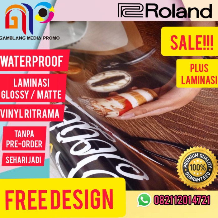 

Cetak Sticker Vinyl Ritrama Meteran Laminasi Waterproof - Tansparan